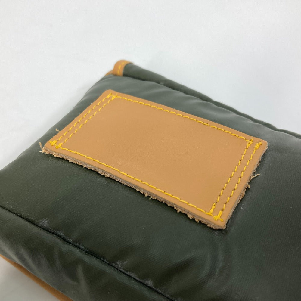 HUNTING WORLD Pouch Nylon / leather Dark green logo Belt pouch mens(Unisex) Used Authentic
