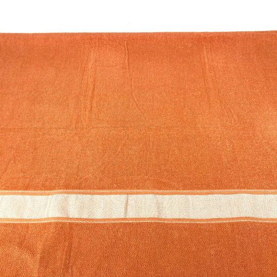 HERMES towel cotton Orange Bath towel Interior Throw Blanket Yachting logo Women Used Authentic