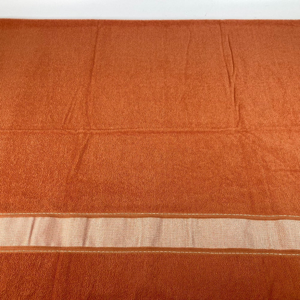 HERMES towel cotton Orange Bath towel Interior Throw Blanket Yachting logo Women Used Authentic