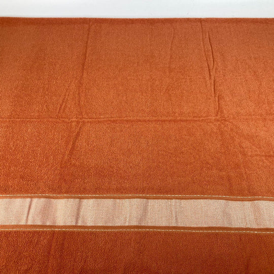 HERMES towel cotton Orange Bath towel Interior Throw Blanket Yachting logo Women Used Authentic