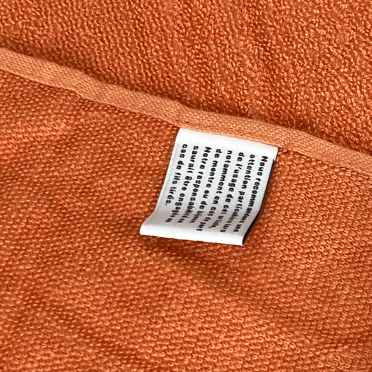 HERMES towel cotton Orange Bath towel Interior Throw Blanket Yachting logo Women Used Authentic