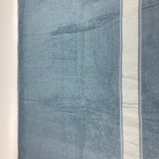 HERMES towel cotton blue Bath towel Interior Throw Blanket Yachting beach towel logo Women Used Authentic