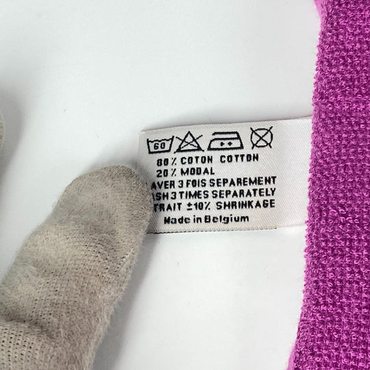 HERMES towel cotton purple Bath towel Interior Throw Blanket Yachting beach towel logo Women Used Authentic