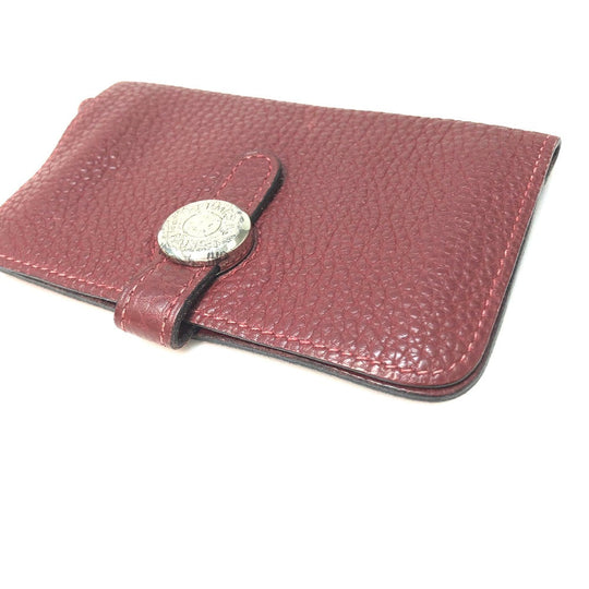 HERMES Coin case Togo Rouge ash Dogon Women Used Authentic