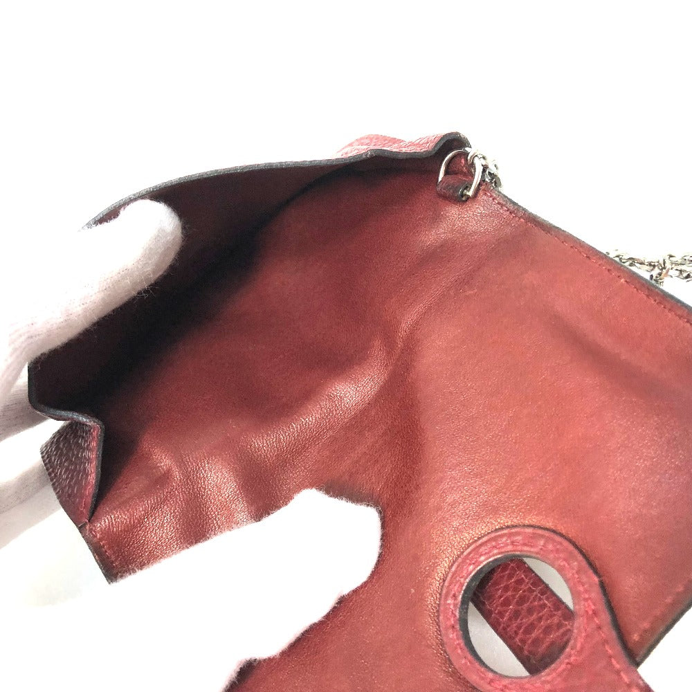 HERMES Coin case Togo Rouge ash Dogon Women Used Authentic