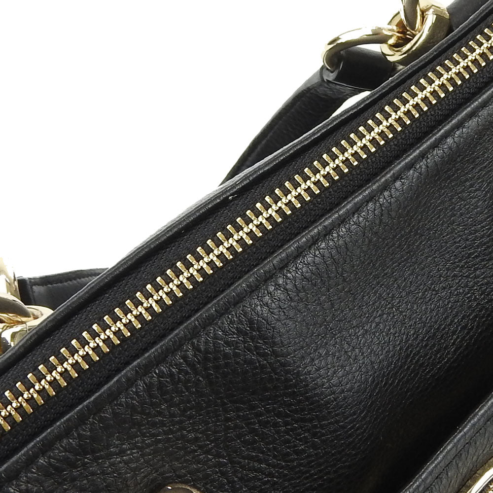 COACH Handbag F34508 leather black Women Used Authentic