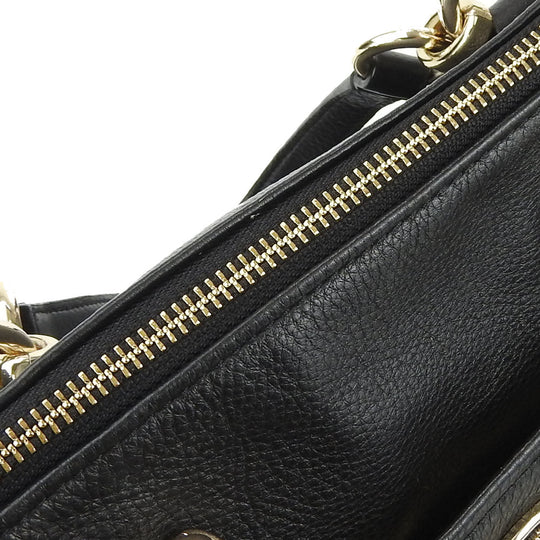 COACH Handbag F34508 leather black Women Used Authentic