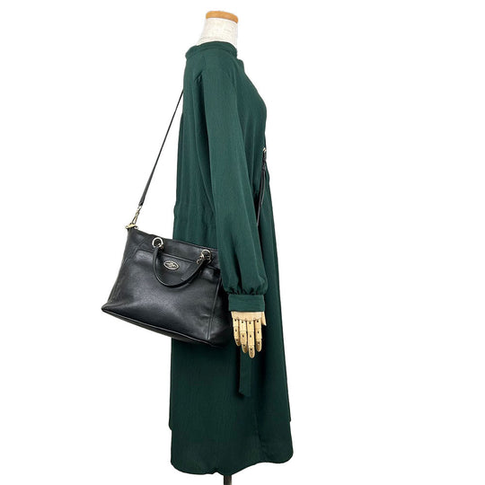 COACH Handbag F34508 leather black Women Used Authentic