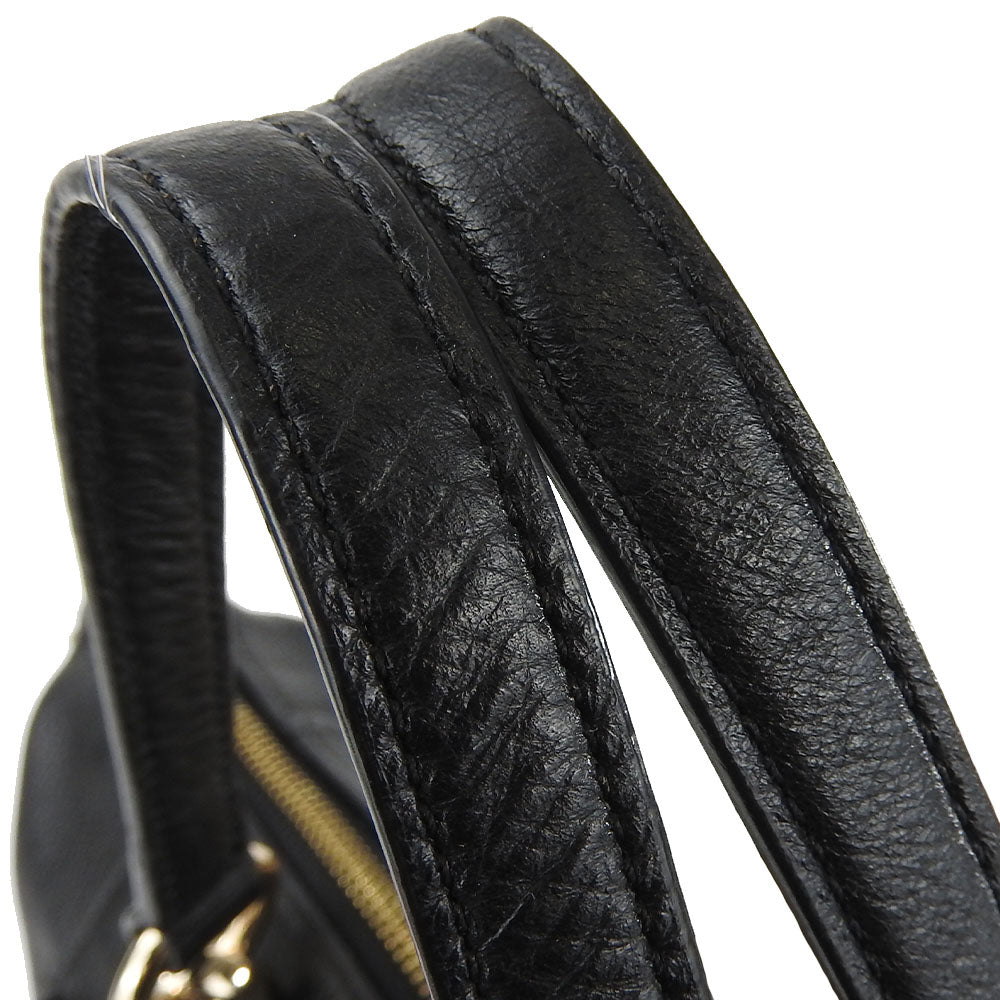 COACH Handbag F34508 leather black Women Used Authentic