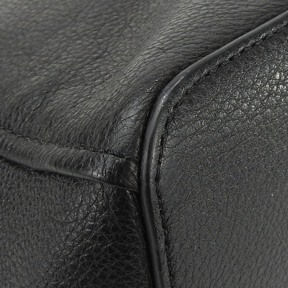 COACH Handbag F34508 leather black Women Used Authentic