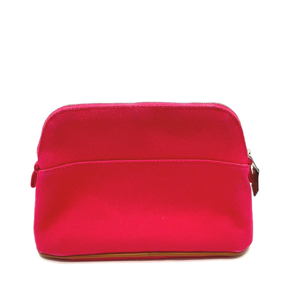 HERMES Pouch canvas pink accessory case Bored pouch 20