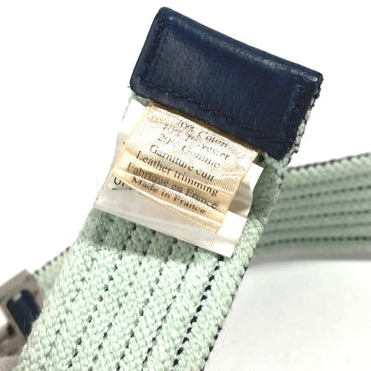 HERMES belt Cotton, Polyester, Rubber Multi striped belt H logo Women(Unisex) Used Authentic
