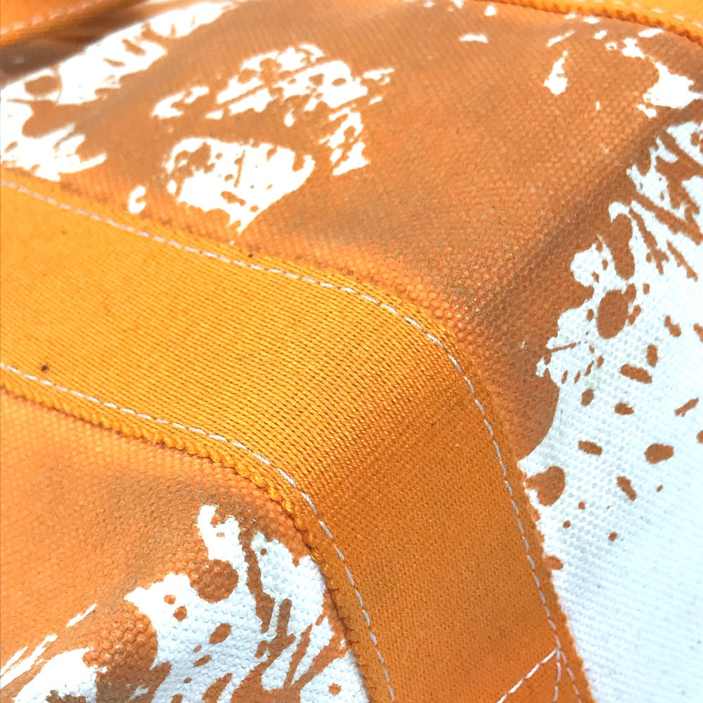 HERMES Tote Bag canvas Orange Handbag Bora Bora PM Cheval Spries Women Used Authentic