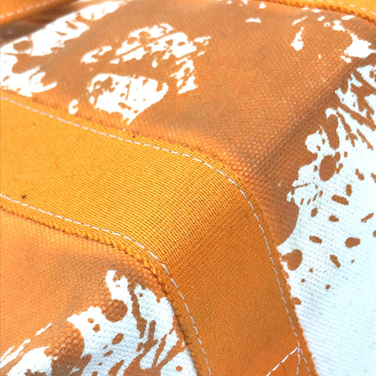 HERMES Tote Bag canvas Orange Handbag Bora Bora PM Cheval Spries Women Used Authentic
