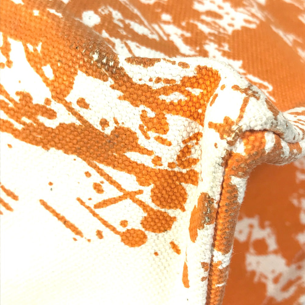HERMES Tote Bag canvas Orange Handbag Bora Bora PM Cheval Spries Women Used Authentic