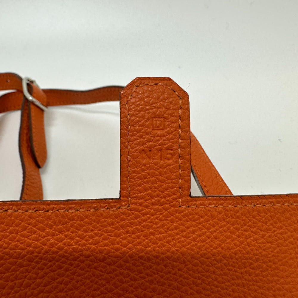 HERMES Shoulder Bag Togo Orange Crossbody bag Amery Women Used Authentic