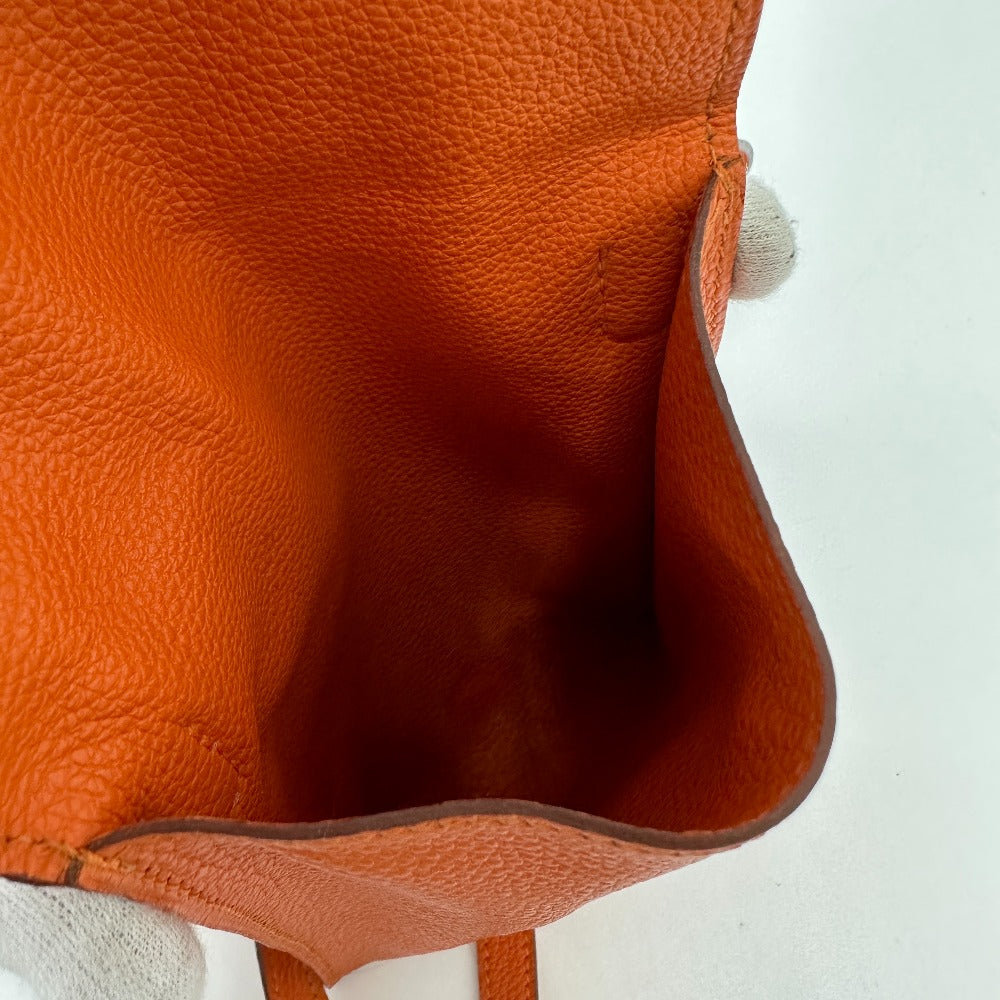 HERMES Shoulder Bag Togo Orange Crossbody bag Amery Women Used Authentic