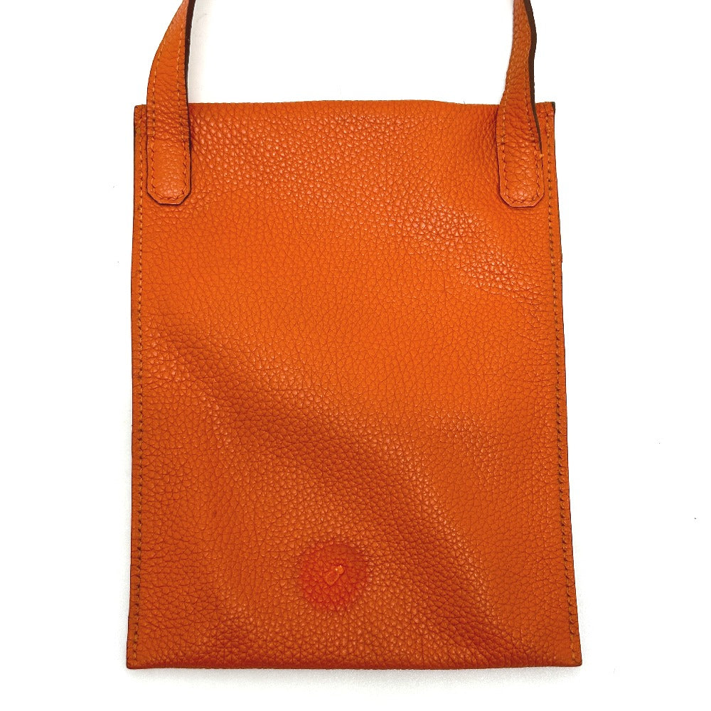 HERMES Shoulder Bag Togo Orange Crossbody bag Amery Women Used Authentic