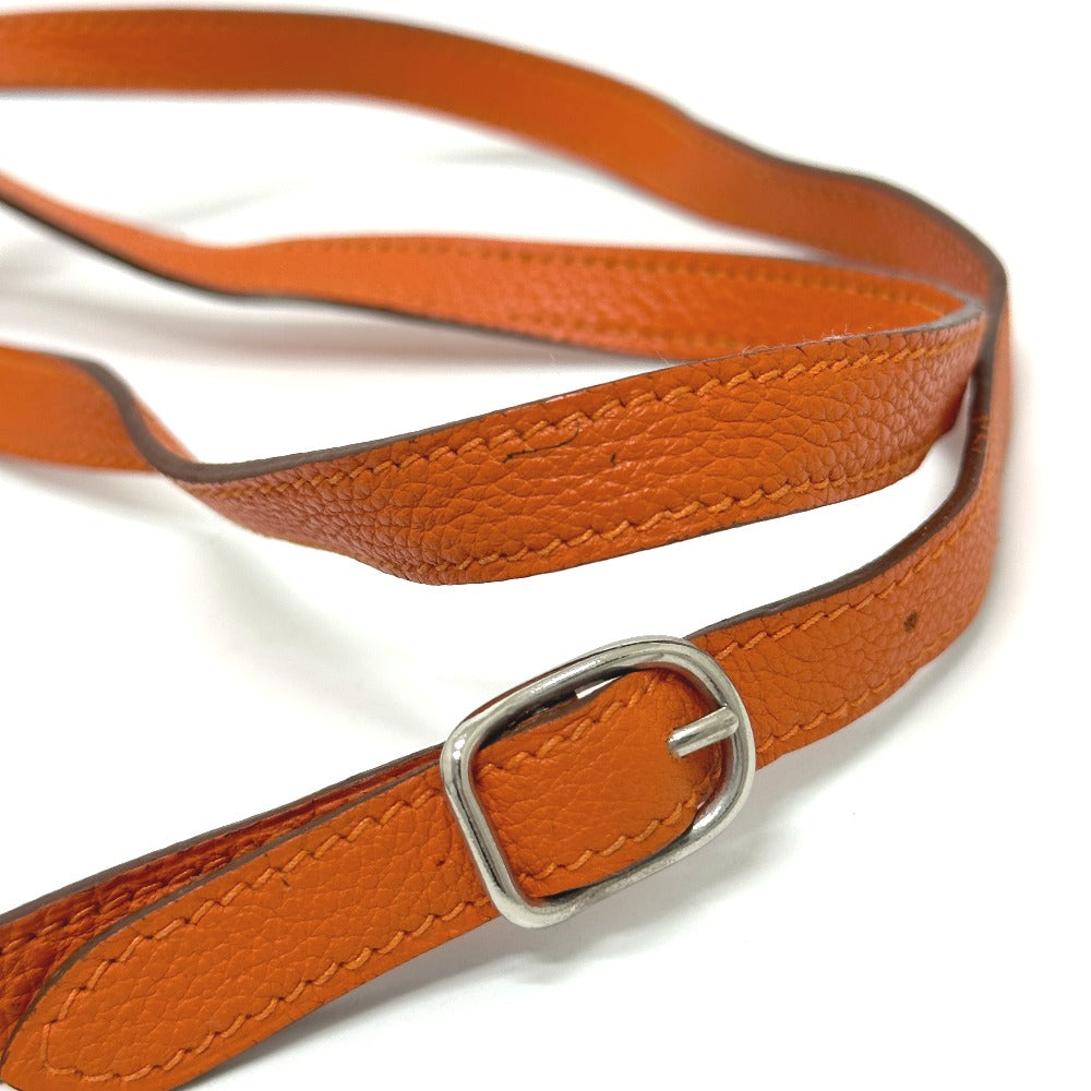 HERMES Shoulder Bag Togo Orange Crossbody bag Amery Women Used Authentic