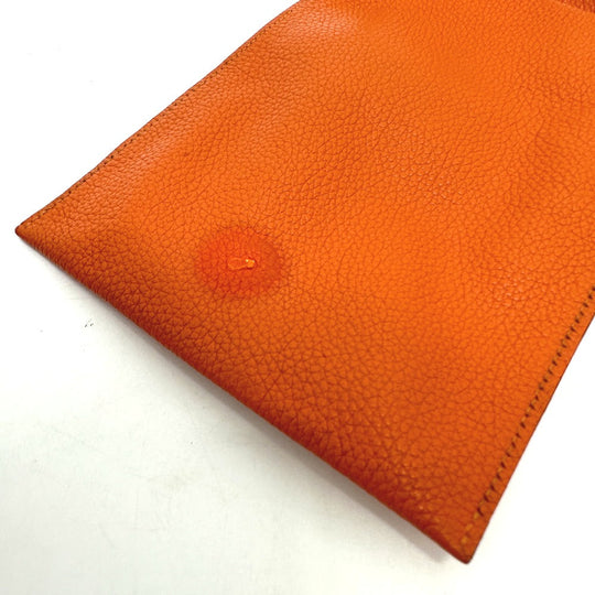 HERMES Shoulder Bag Togo Orange Crossbody bag Amery Women Used Authentic