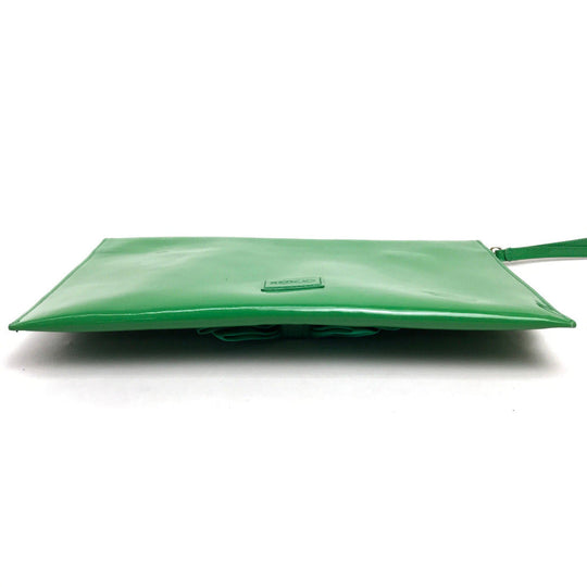 VALENTINO Clutch bag Patent leather green Red Valentino enamel Women Used Authentic