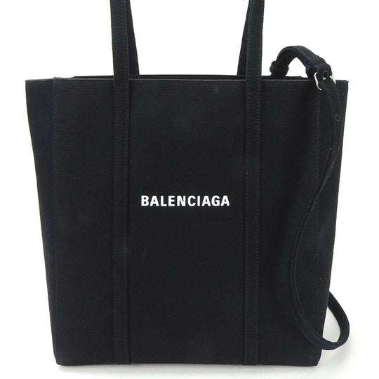 BALENCIAGA Tote Bag 551810 canvas black Every day Women Used Authentic