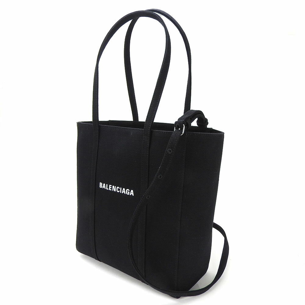 BALENCIAGA Tote Bag 551810 canvas black Every day Women Used Authentic