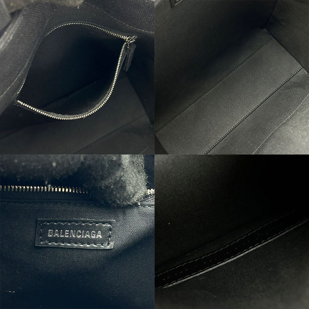 BALENCIAGA Tote Bag 551810 canvas black Every day Women Used Authentic