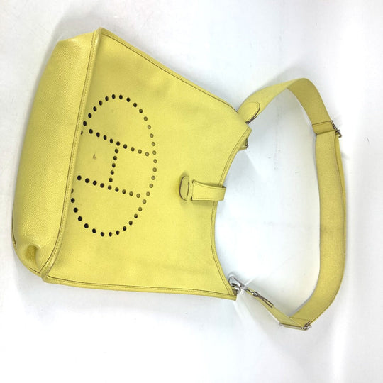 HERMES Shoulder Bag Epsom yellow Crossbody bag Evelyn 3 GM Women Used Authentic