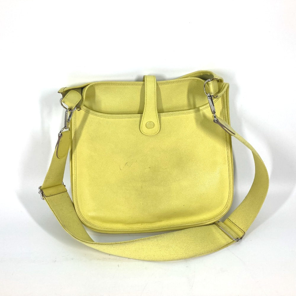 HERMES Shoulder Bag Epsom yellow Crossbody bag Evelyn 3 GM Women Used Authentic