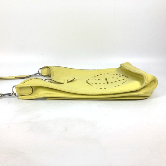 HERMES Shoulder Bag Epsom yellow Crossbody bag Evelyn 3 GM Women Used Authentic