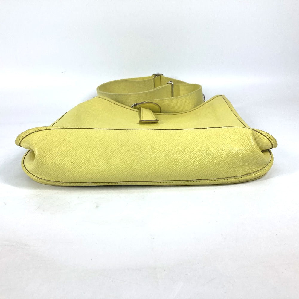 HERMES Shoulder Bag Epsom yellow Crossbody bag Evelyn 3 GM Women Used Authentic