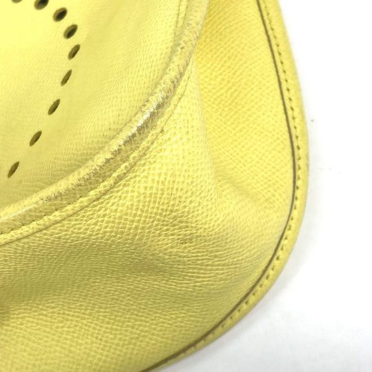 HERMES Shoulder Bag Epsom yellow Crossbody bag Evelyn 3 GM Women Used Authentic