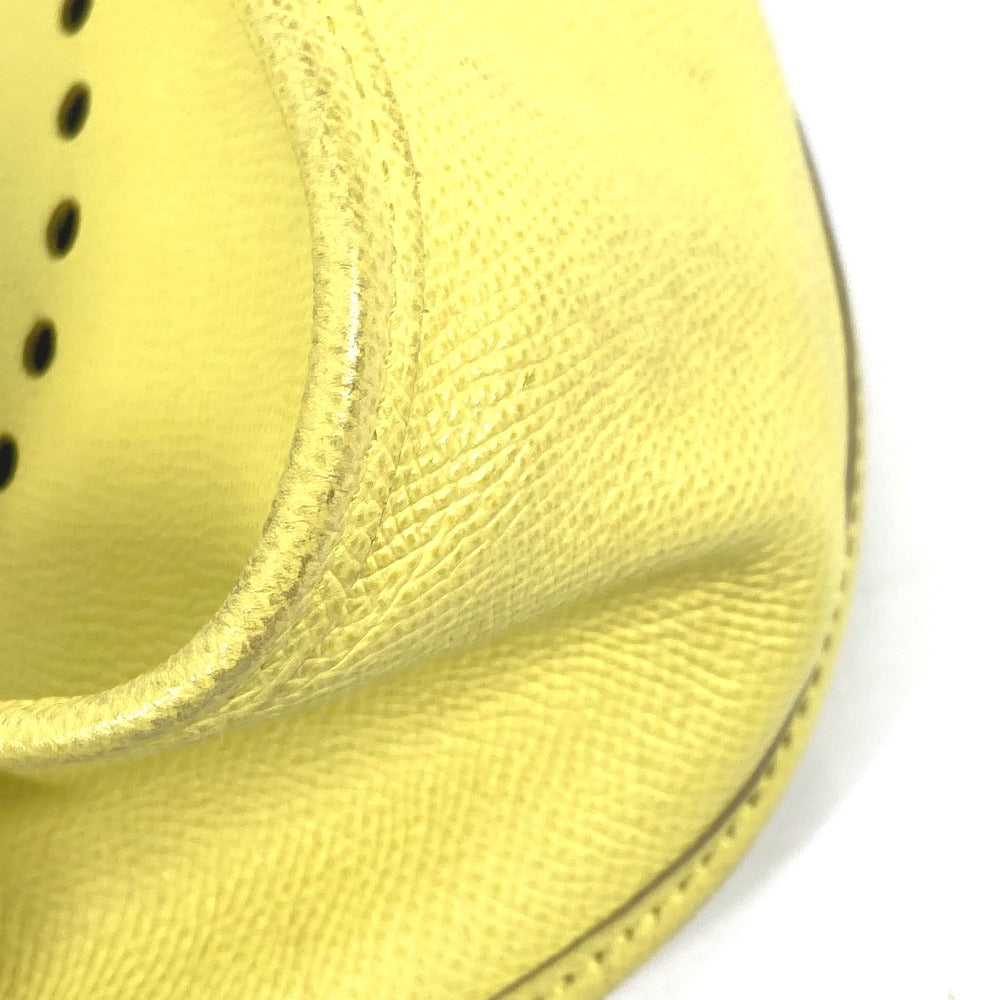 HERMES Shoulder Bag Epsom yellow Crossbody bag Evelyn 3 GM Women Used Authentic
