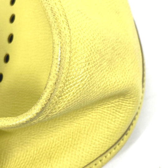 HERMES Shoulder Bag Epsom yellow Crossbody bag Evelyn 3 GM Women Used Authentic