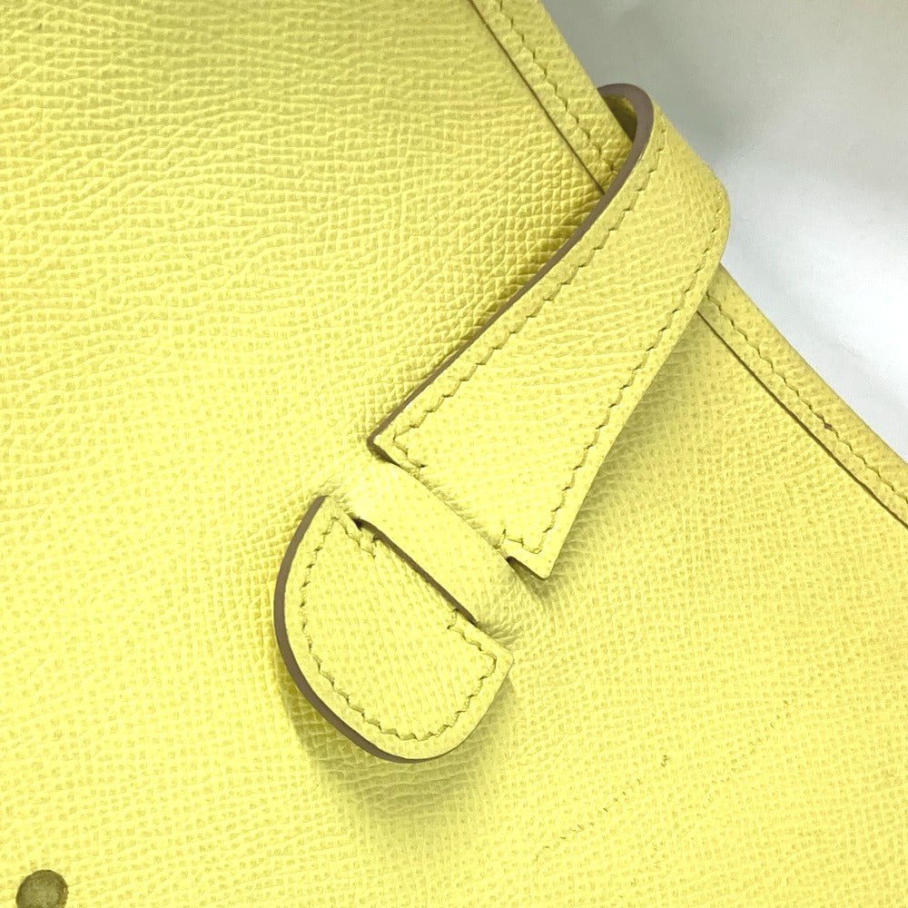 HERMES Shoulder Bag Epsom yellow Crossbody bag Evelyn 3 GM Women Used Authentic