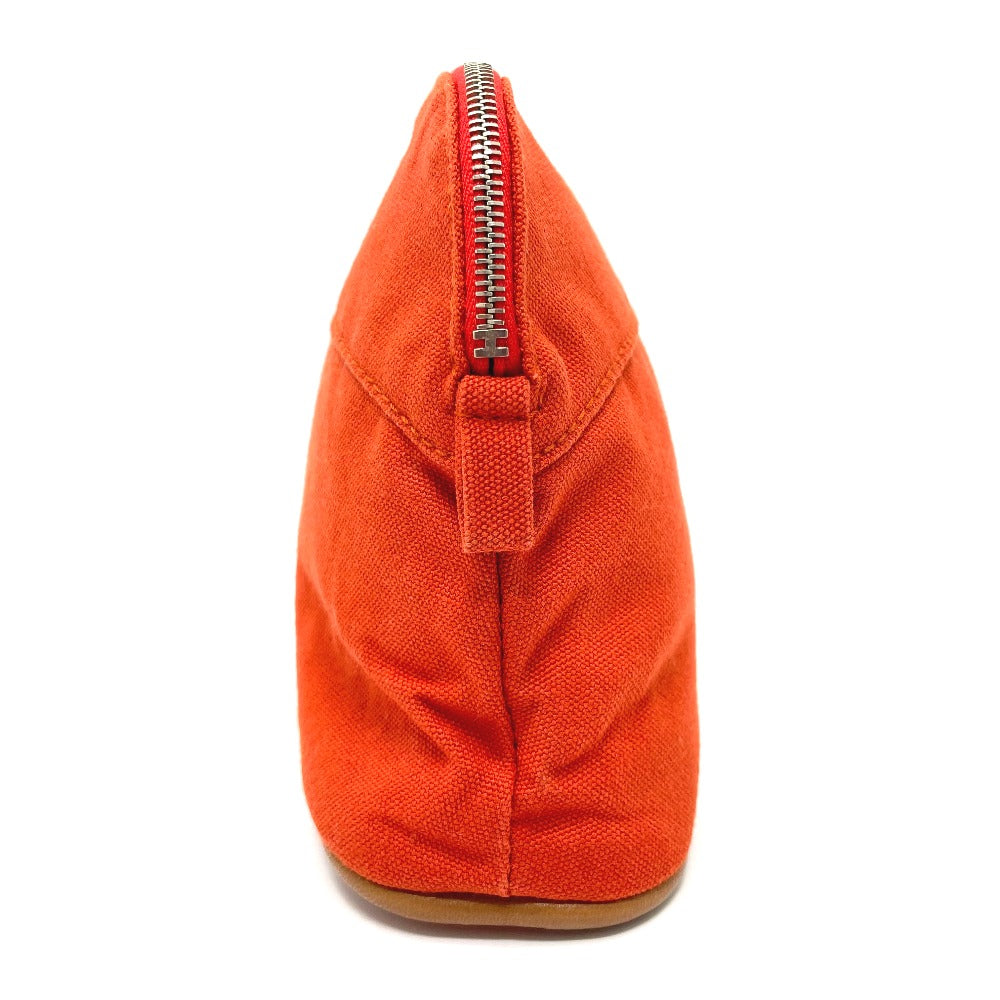 HERMES Pouch cotton Orange Bored pouch
