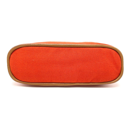 HERMES Pouch cotton Orange Bored pouch