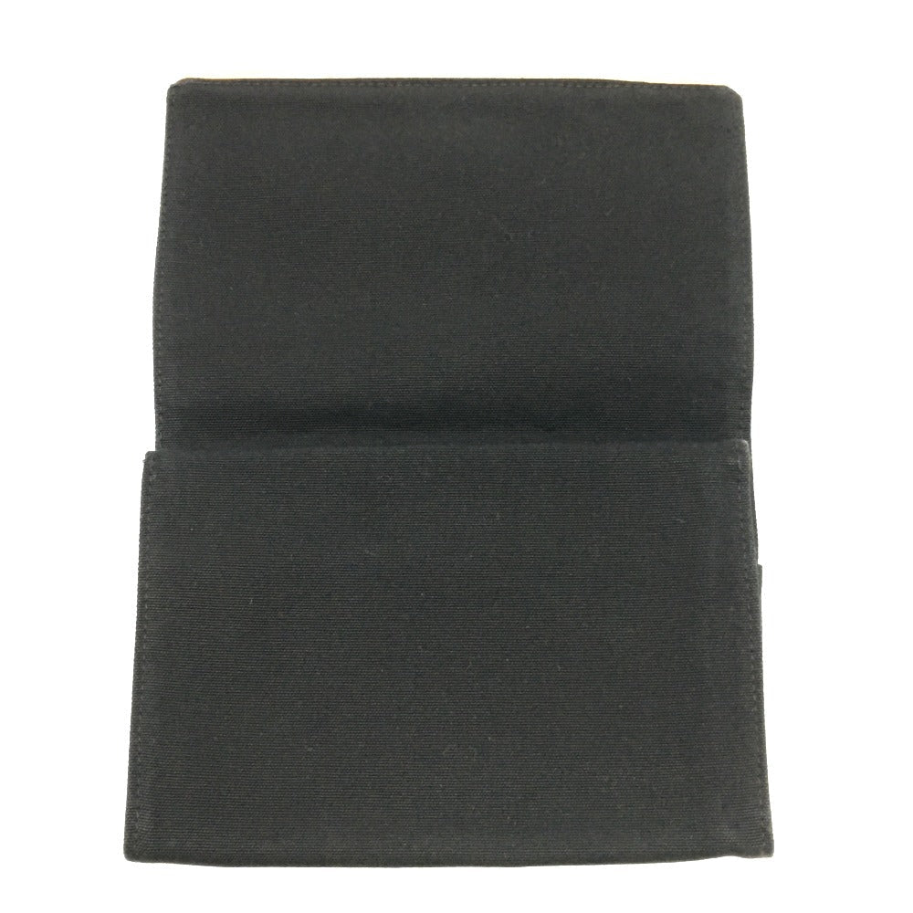 HERMES Pouch canvas black Bolide cotton travel pouch
