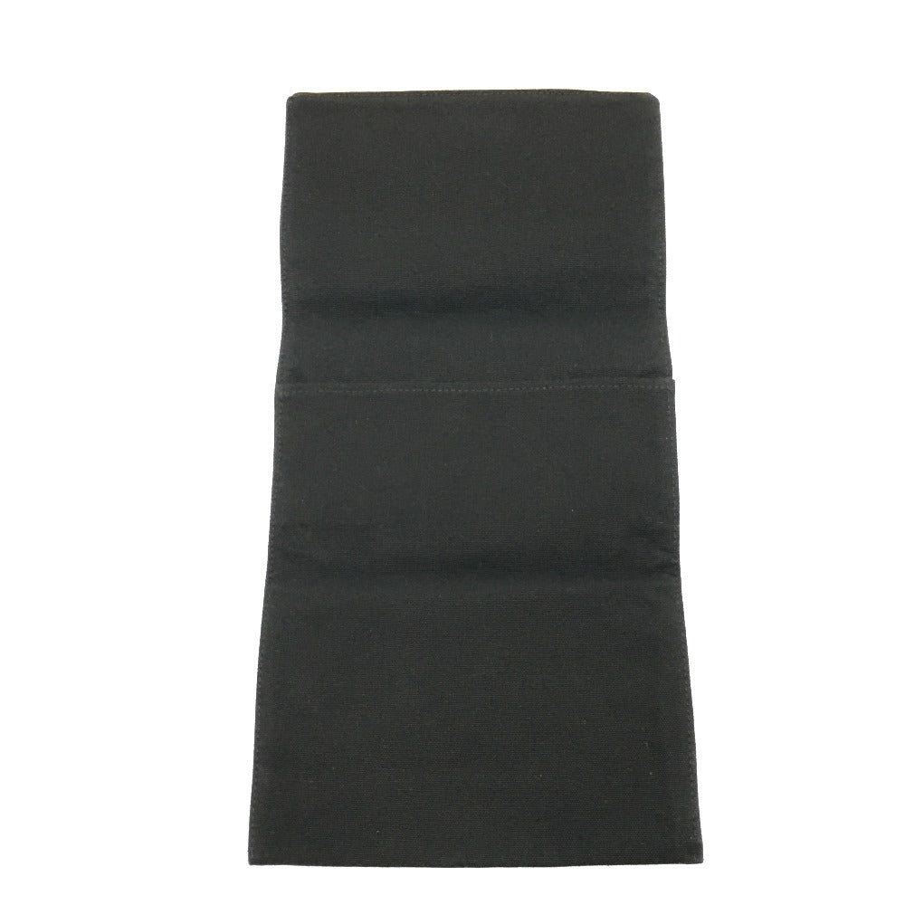 HERMES Pouch canvas black Bolide cotton travel pouch