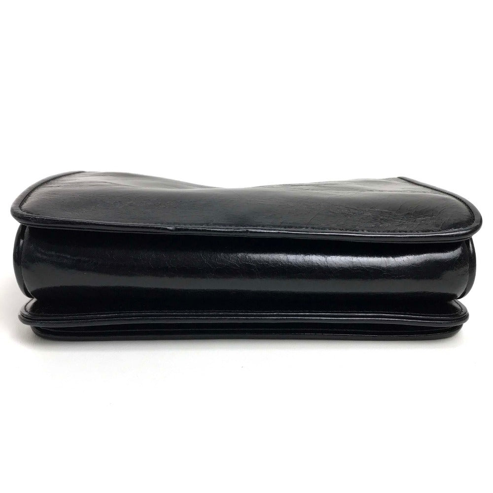 MIUMIU Shoulder Bag 5BD015 Calf leather black 2WAY shoulder crossbody Women Used Authentic