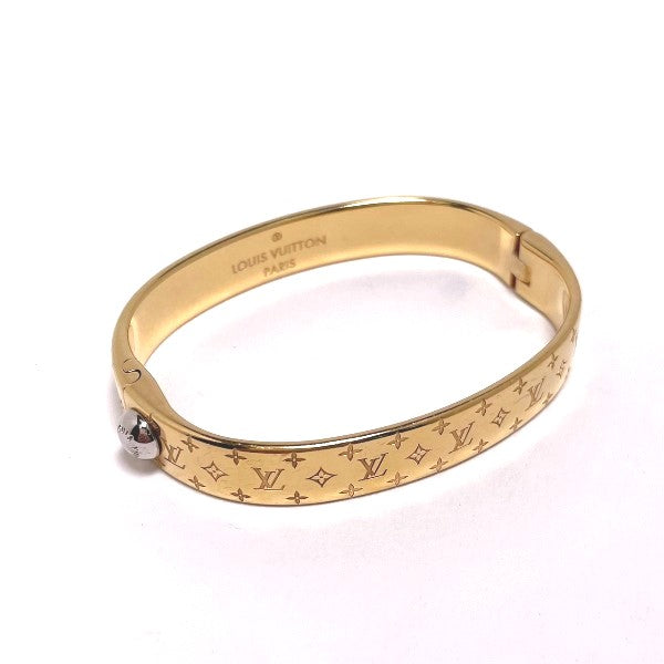 LOUIS VUITTON bracelet M00251 Gold Plated gold Cuff nanogram Monogram Small size Women Used Authentic