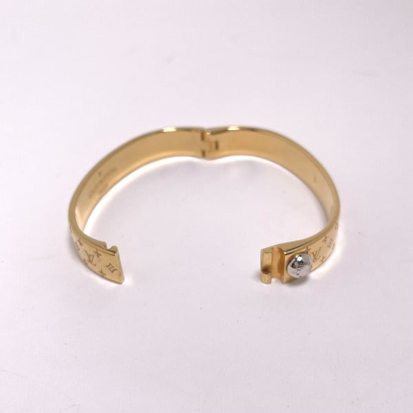 LOUIS VUITTON bracelet M00251 Gold Plated gold Cuff nanogram Monogram Small size Women Used Authentic