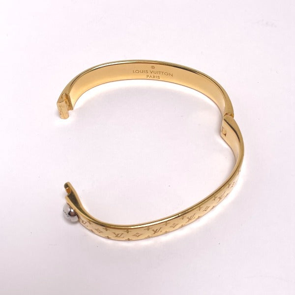 LOUIS VUITTON bracelet M00251 Gold Plated gold Cuff nanogram Monogram Small size Women Used Authentic