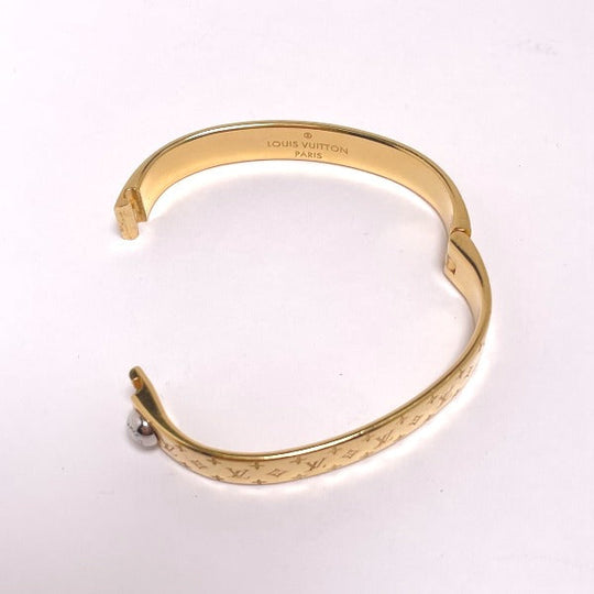 LOUIS VUITTON bracelet M00251 Gold Plated gold Cuff nanogram Monogram Small size Women Used Authentic