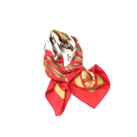 HERMES scarf silk yellow SPRINGS scarf Carre90 Women Used Authentic