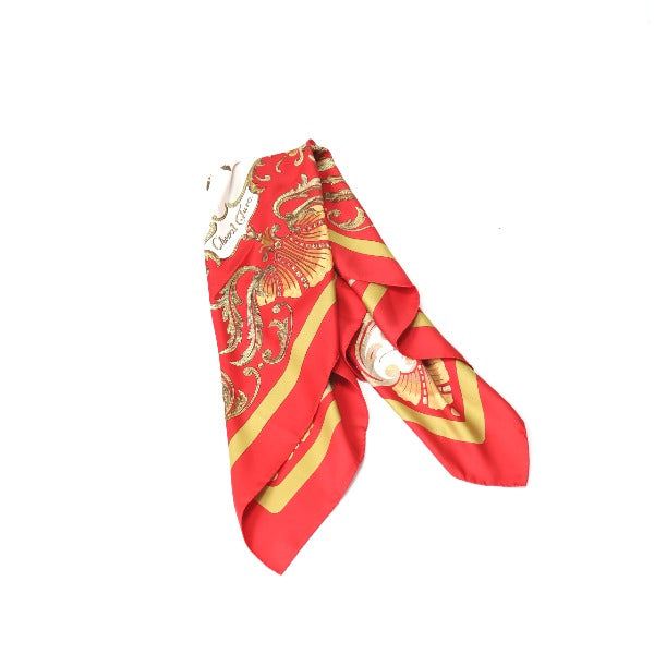 HERMES scarf silk yellow SPRINGS scarf Carre90 Women Used Authentic