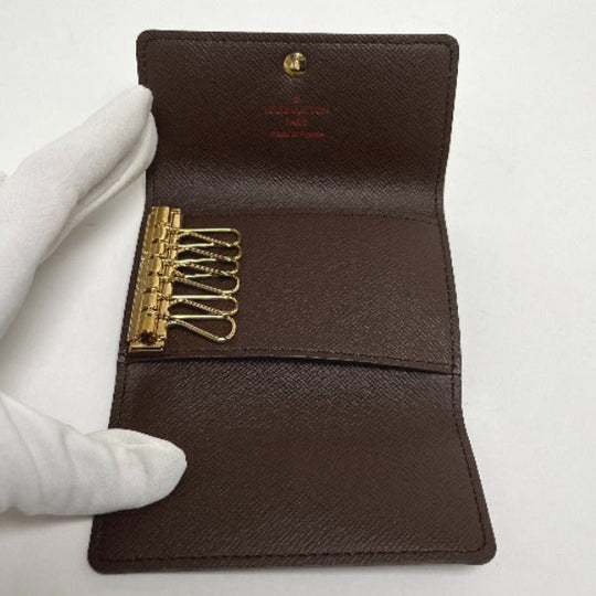 LOUIS VUITTON Key case Key holder  N62630 Damier canvas Brown for 6 Damier Multicles6 unisex(Unisex) Used Authentic
