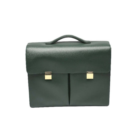 LOUIS VUITTON Briefcase M30792 Taiga green Doctor's bag Taiga serviette tobol mens Used Authentic