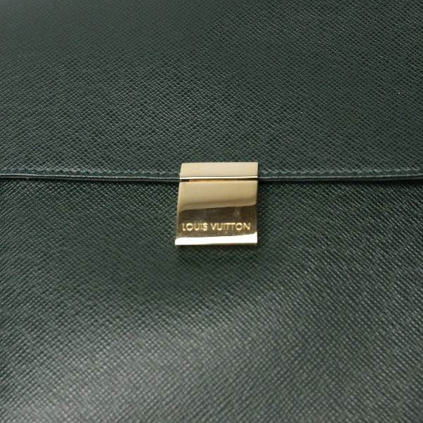 LOUIS VUITTON Briefcase M30792 Taiga green Doctor's bag Taiga serviette tobol mens Used Authentic
